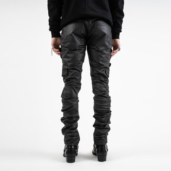 AKINGS Omari Waxed Stacked Jeans - Picture 7 of 7